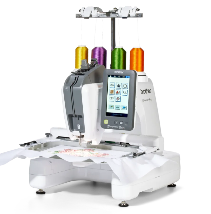 Máquina de bordar Brother PR1 — 1 agulha, braço livre, 300 × 200 mm