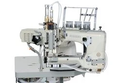 Máquina Pegasus FV200 de ponto de cadeia duplo tipo braço para costuras sobrepostas